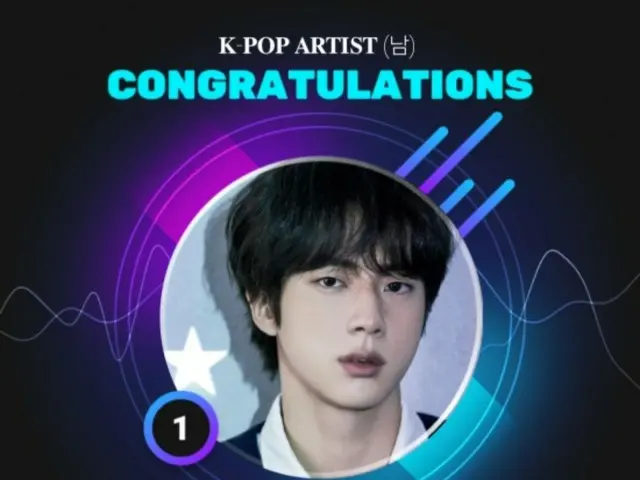 「BTS」JIN、「UPICK」の6月今月のピックK-POP男子アーティスト投票で1位