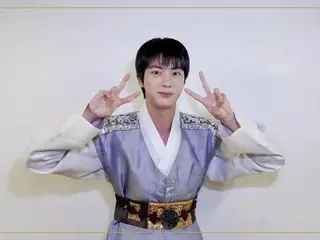 「BTS」JIN、輝く韓服ビジュアルで秋夕のあいさつ（動画あり）