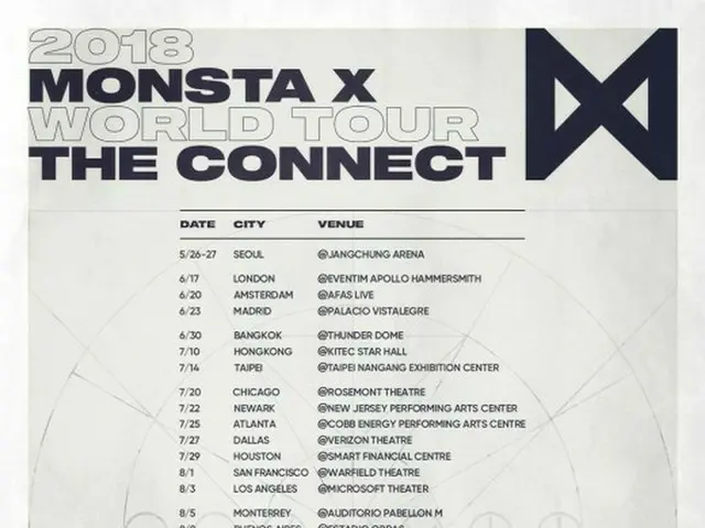 「MONSTA X」が二度目となるワールドツアーに突入！18の都市を訪問予定♪