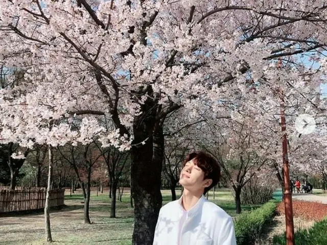 「INFINITE」エル、桜にも負けない“花美男“写真でファンを魅了