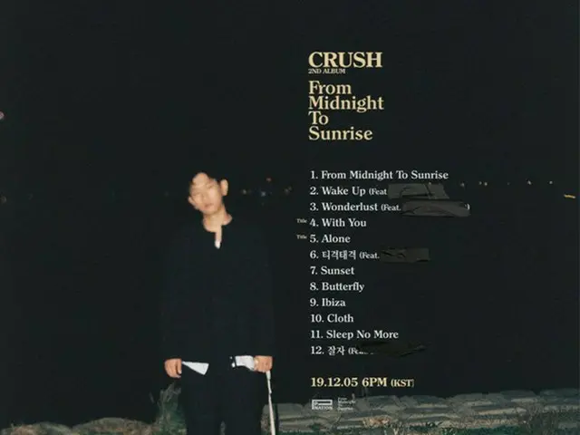 歌手Crush、正規2集アルバム「From Midnight To Sunrise」のトラックリストを公開！